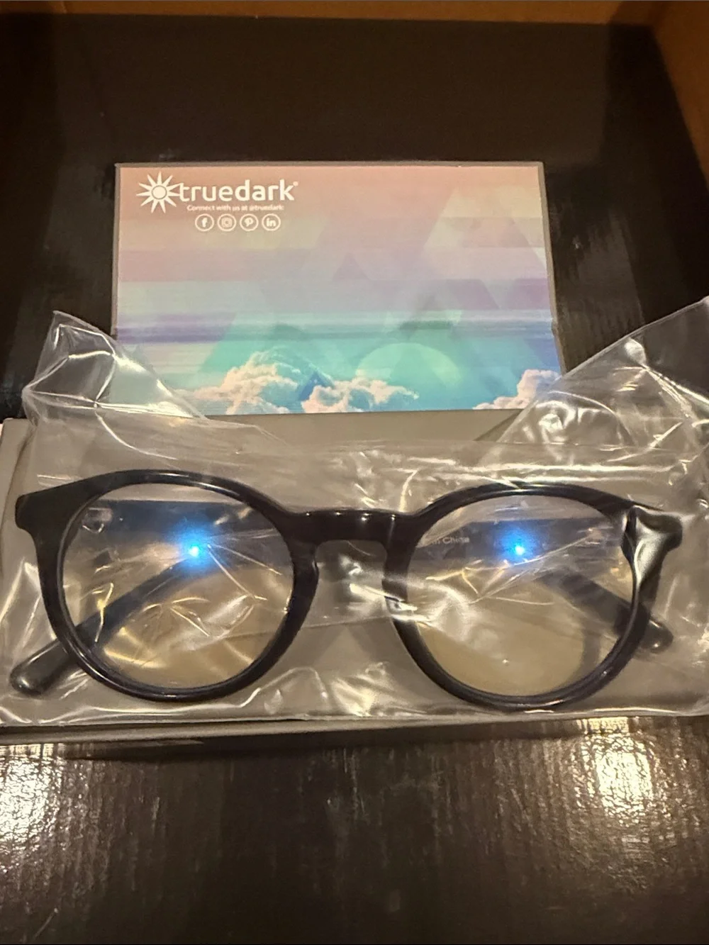 Truedark Blue Light Blocking Glasses - Black Frame brand new in box